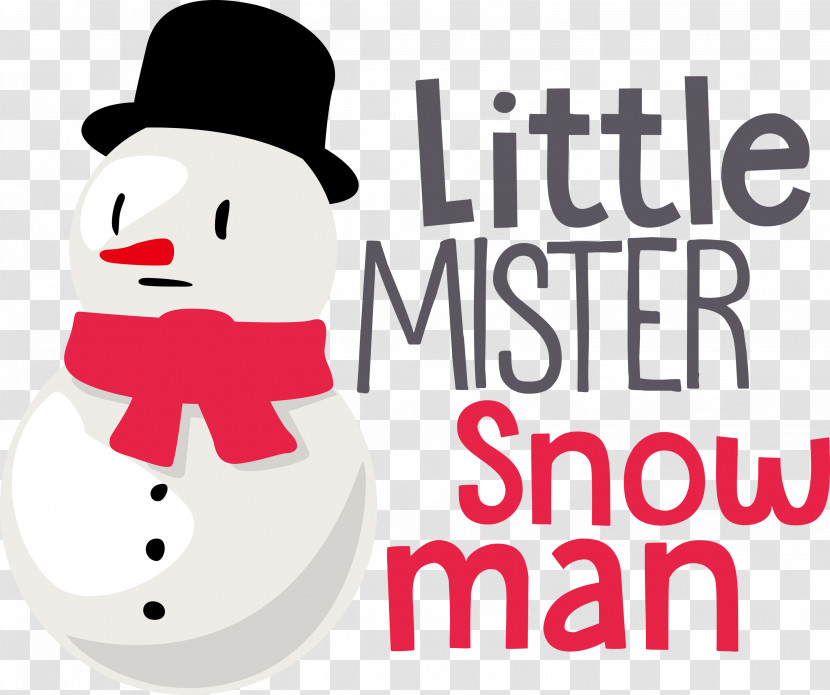 Little Mister Snow Man Transparent PNG