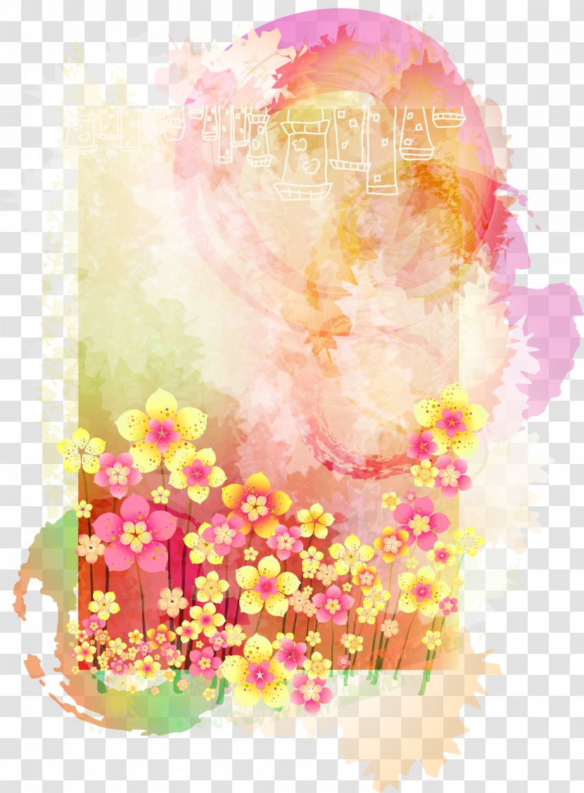 Watercolor Painting Art Flower - Flowering Plant - Vector Floral Background Transparent PNG