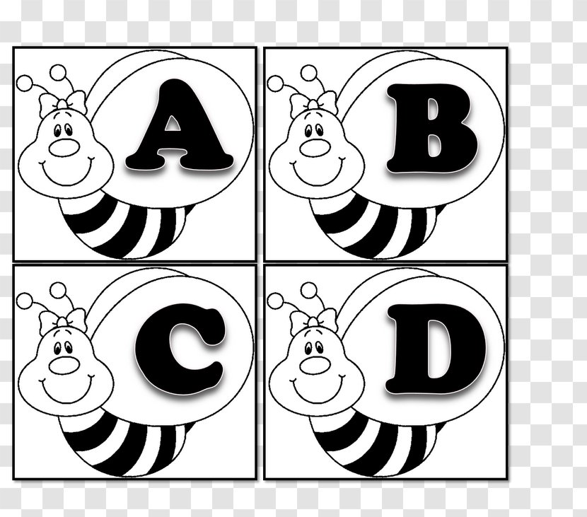 Visual Arts Cartoon Bee Clip Art - Black And White - Kue Transparent PNG