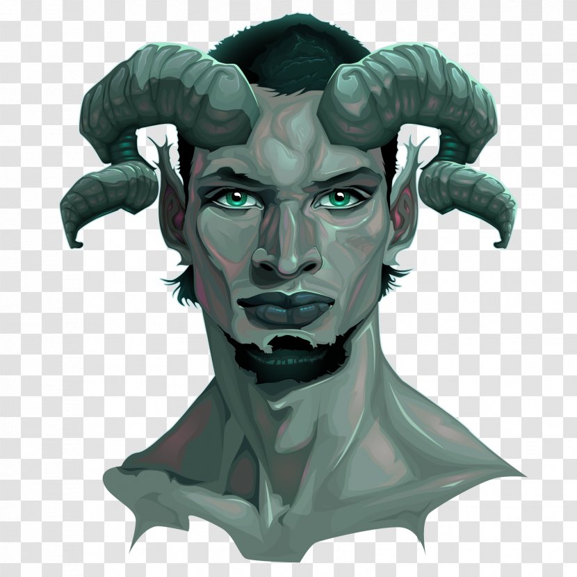 Faun Drawing Greek Mythology Illustration - Head - Vector Goat Male Transparent PNG