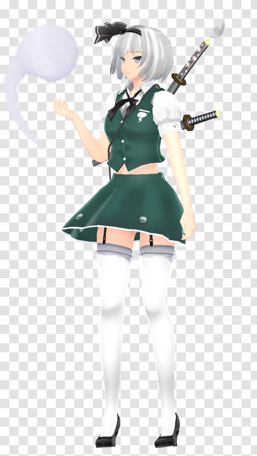 Niconico DeviantArt MikuMikuDance - Frame - Youmu Konpaku Transparent PNG