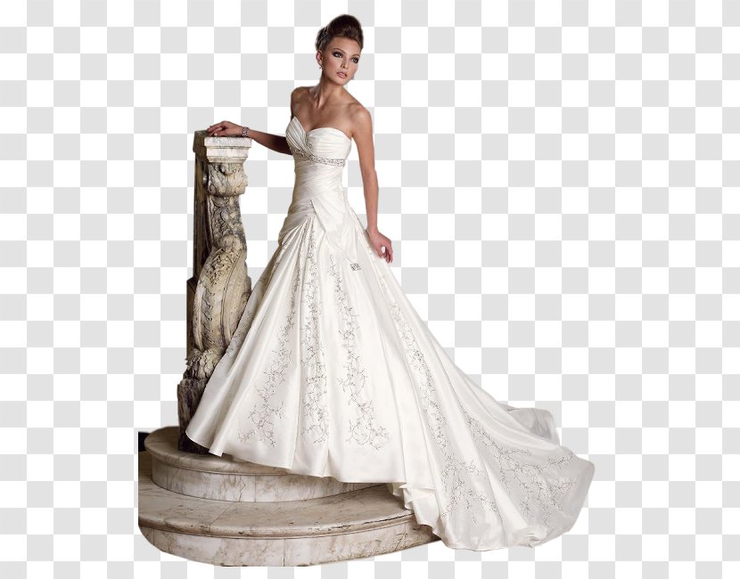 Wedding Dress Ball Gown Train Bride - White Transparent PNG