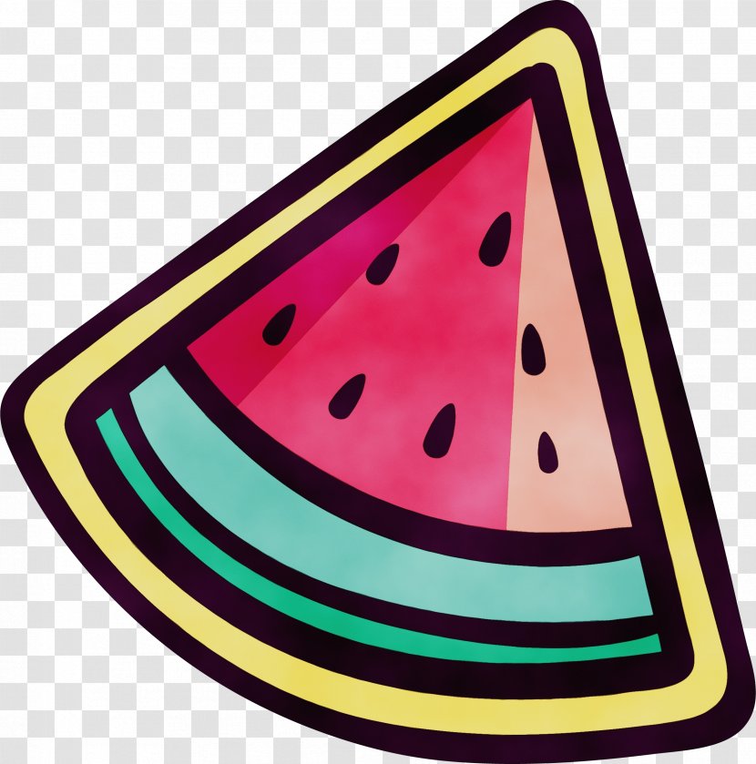 Watermelon - Wet Ink - Fruit Cone Transparent PNG