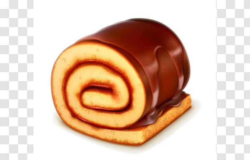 Swiss Roll Chocolate Cake Cinnamon Clip Art Transparent PNG