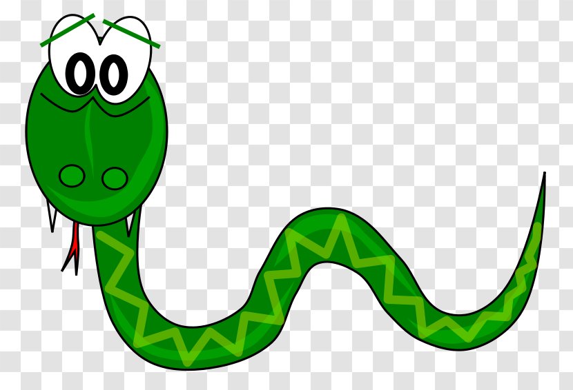 Grass Snake Smooth Green Clip Art - Cartoon Cliparts Transparent PNG