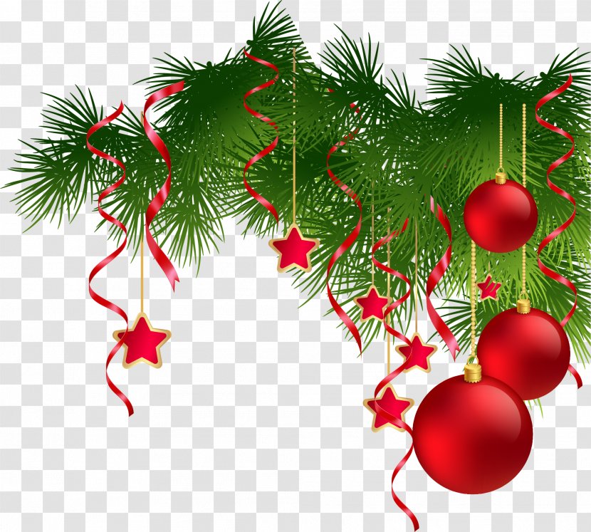 Christmas Tree Ornament - Decor - Cartoon Red Ball Transparent PNG
