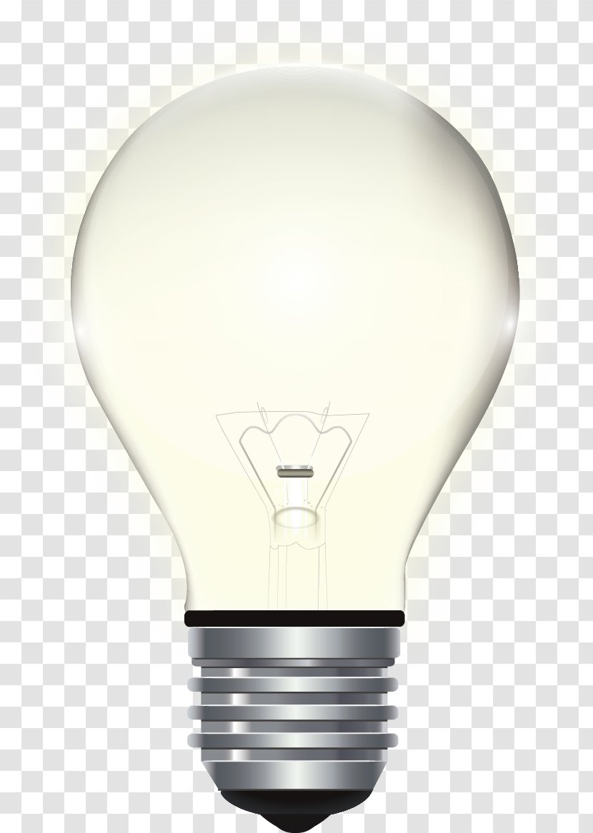 Incandescent Light Bulb Lamp - Lighting - Vector Exquisite Hand-painted Luminous Transparent PNG