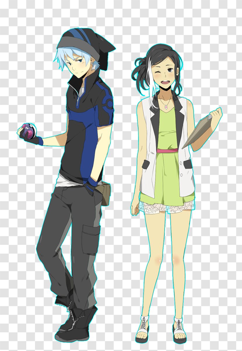 Pokemon Black & White Pokémon Trainer GO Sun And Moon - Watercolor - Mature Girls Transparent PNG