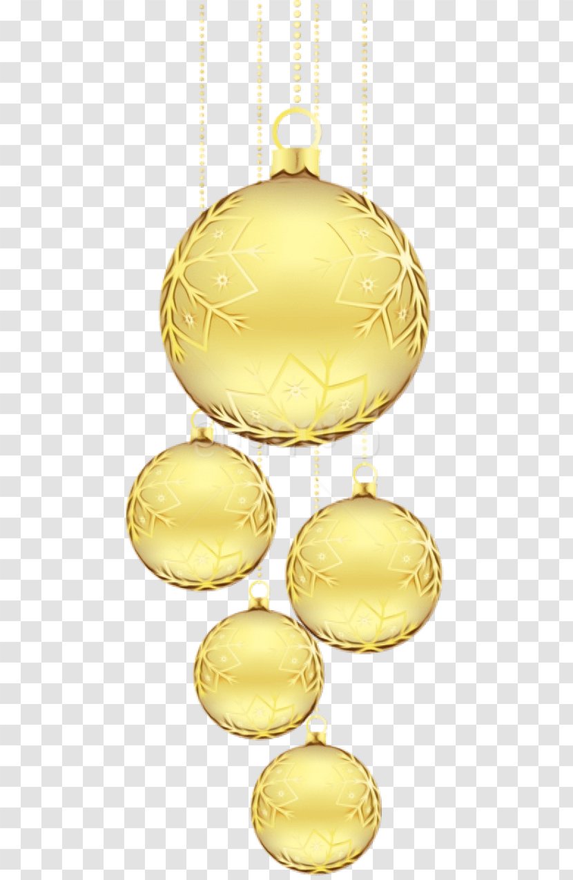 Yellow Holiday Ornament Metal - Paint Transparent PNG