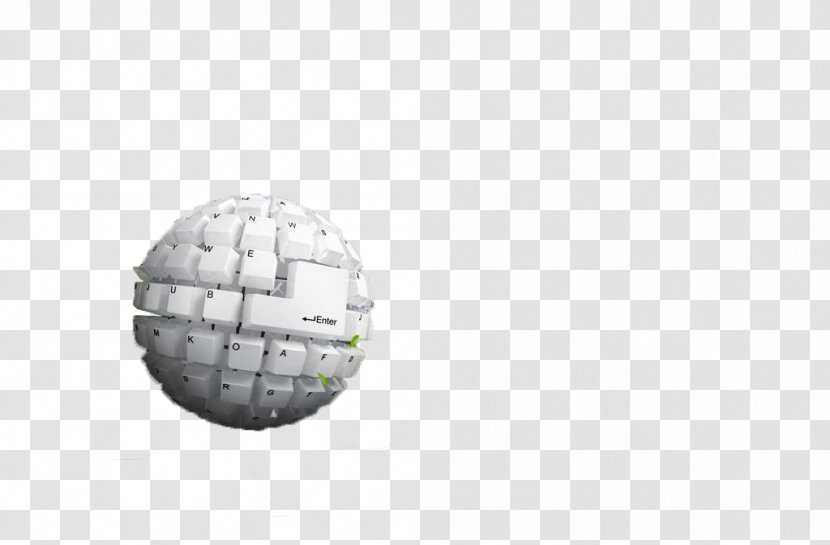 Golf Ball Sphere Pattern - Consisting Of A Computer Keyboard Transparent PNG