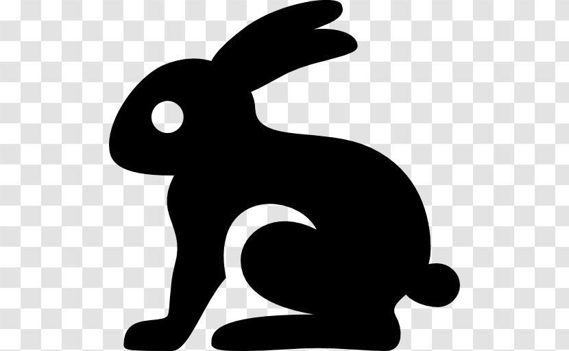 Easter Bunny Tuzki Rabbit - Black And White Transparent PNG