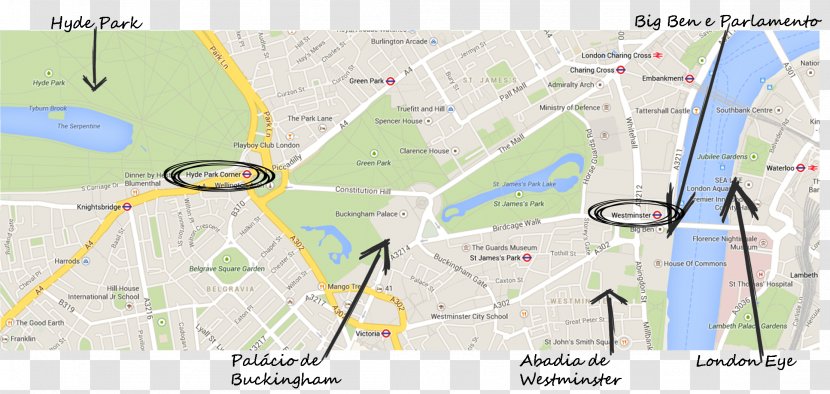St Paul's Cathedral Buckingham Palace Big Ben London Eye Hyde Park - Land Lot Transparent PNG