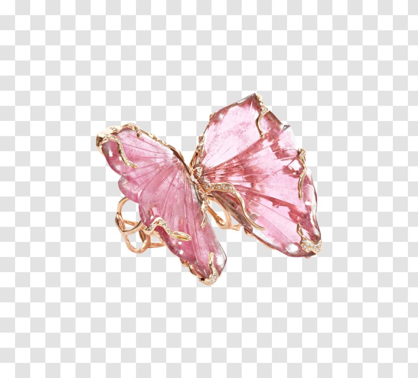 Earring Gemstone Butterfly Jewellery - Tourmaline - Ring Transparent PNG