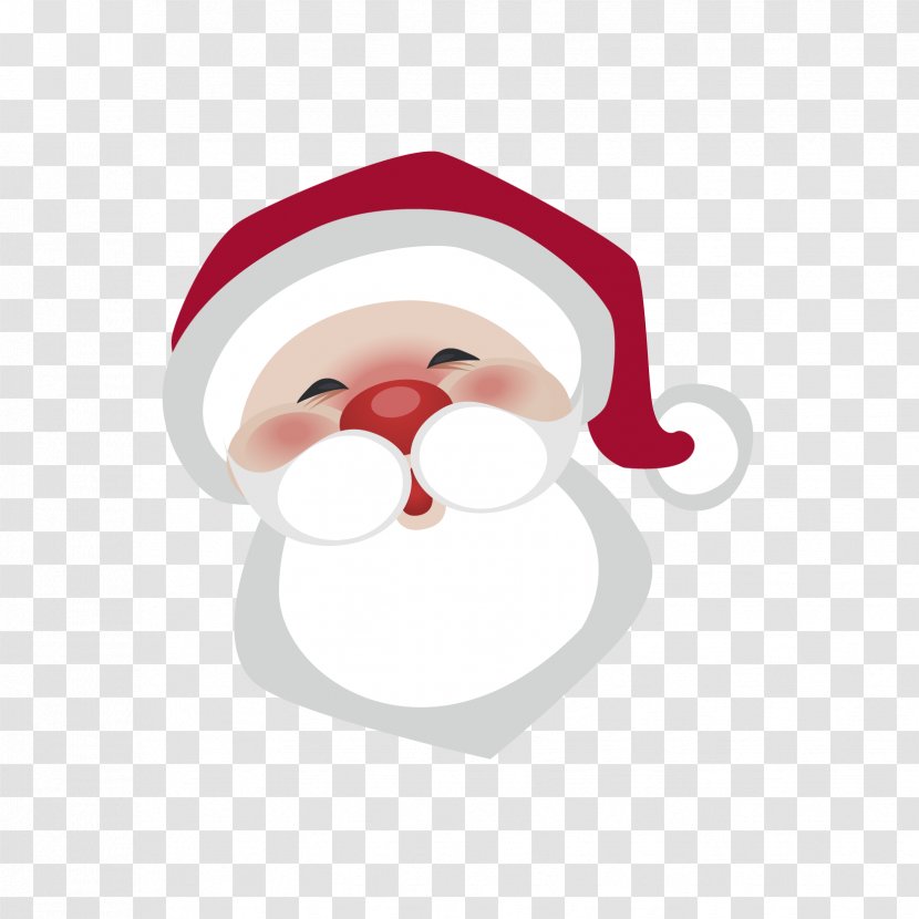 Santa Claus Christmas - Cartoon Head Vector Transparent PNG