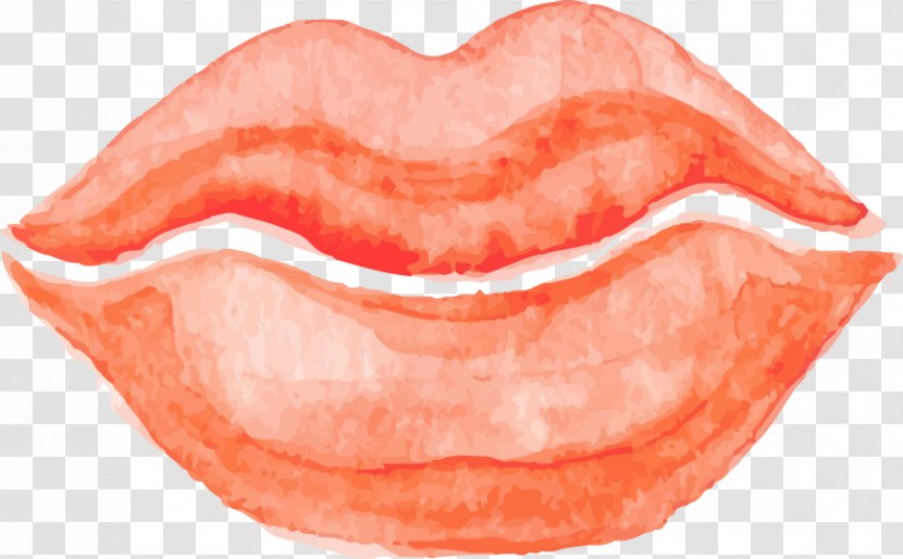 Lipstick Watercolor Painting Icon - Jaw - Cartoon Lips Transparent PNG