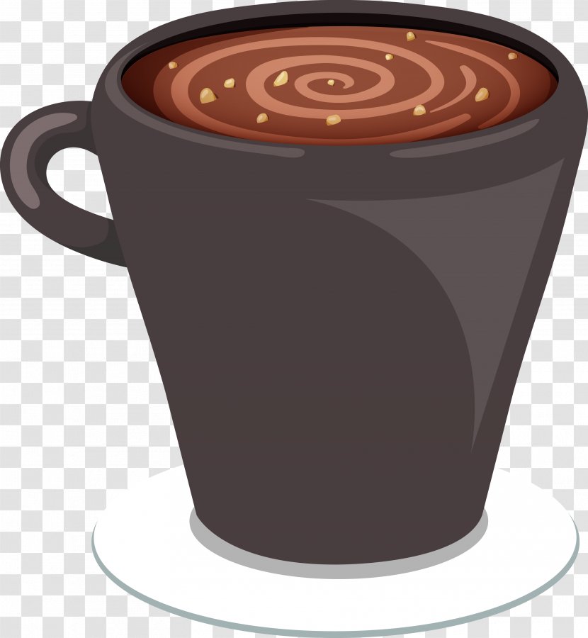 Coffee Cup Tea Espresso Hot Chocolate - Caffeine - Vector Cartoon Transparent PNG