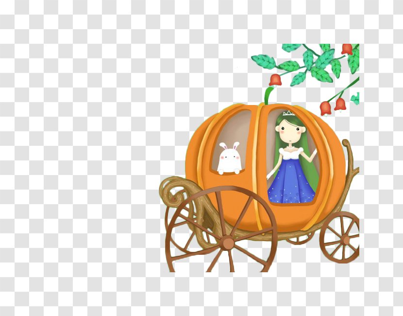 Cinderella Pumpkin Illustration - Clip Art - Cartoon Carriage Transparent PNG