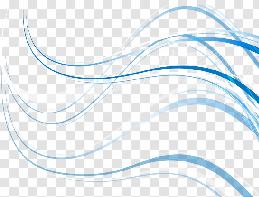 Blue Euclidean Vector - Wave Line Transparent PNG