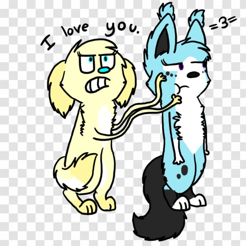 Mammal Clip Art Illustration Cartoon Line - Organism - I Love Dogs Transparent PNG