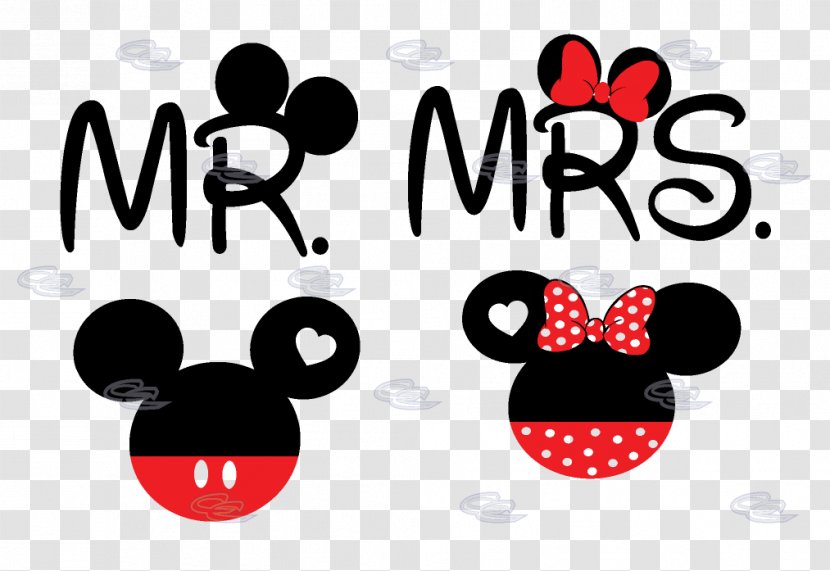 Mickey Mouse Minnie T-shirt Mrs. The Walt Disney Company - Mrs - Mr Transparent PNG