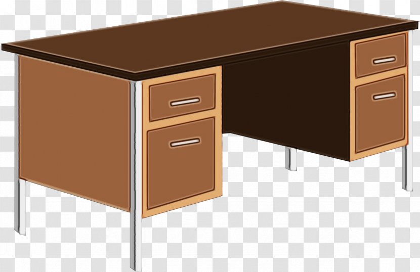Furniture Desk Wood Stain Drawer Table - Computer Chest Of Drawers Transparent PNG
