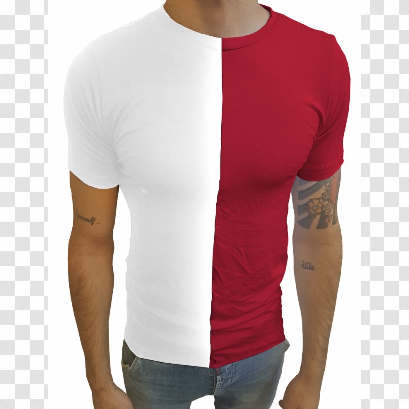 T-shirt Collar Sleeve Fashion - Red Transparent PNG