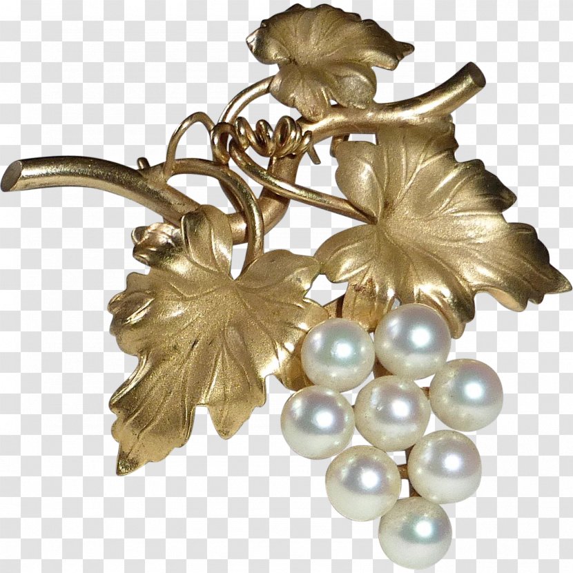 Cultured Pearl Grape Gold-filled Jewelry Brooch - Goldfilled Transparent PNG