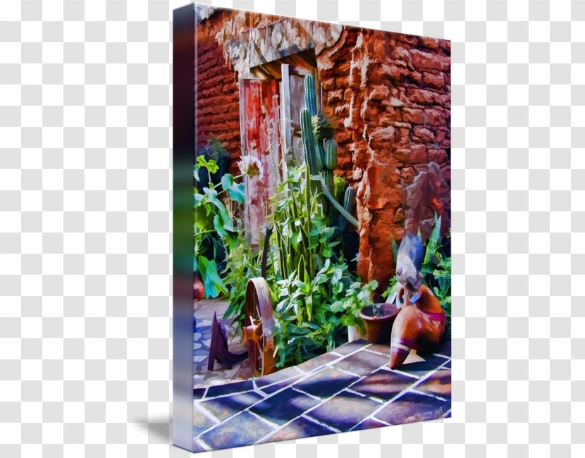 Majorelle Blue Painting Garden Window Modern Art - Maria Felix Transparent PNG