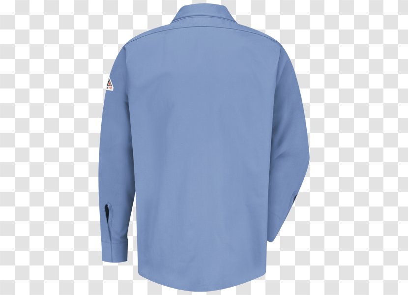 Long-sleeved T-shirt Collar Jacket - Azure - Front Roll Transparent PNG