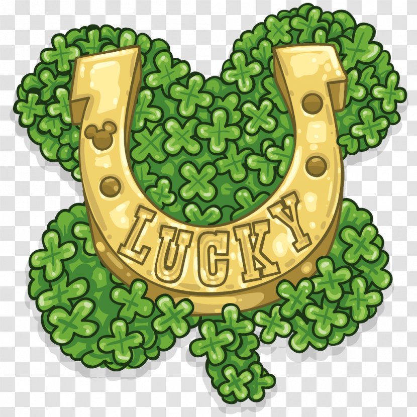 Horseshoe Luck Four-leaf Clover Clip Art Transparent PNG