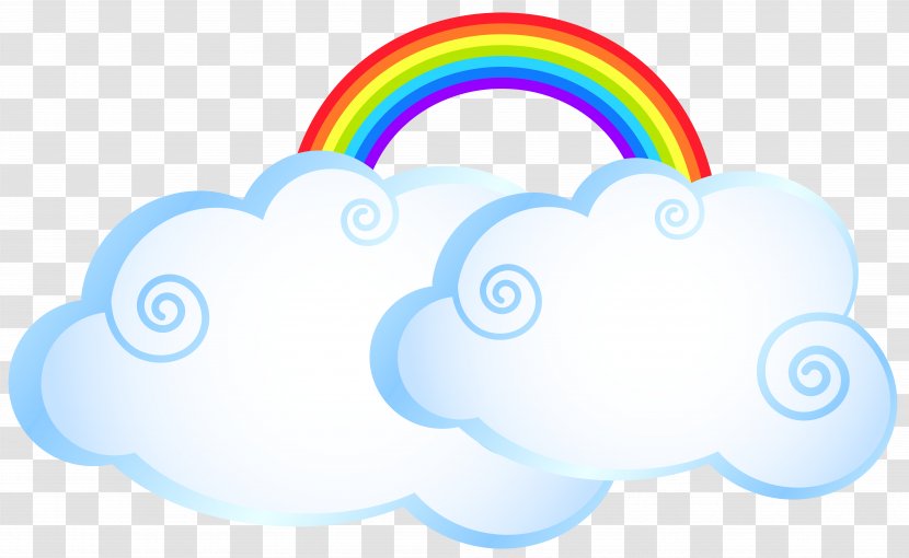 Rainbow Cloud Cartoon - Technology - With Clouds Transparent Clip Art Image Transparent PNG
