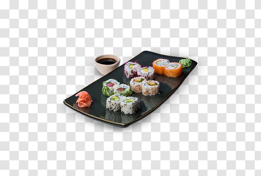Sushi Asian Cuisine Japanese California Roll Makizushi - Dishes Transparent PNG