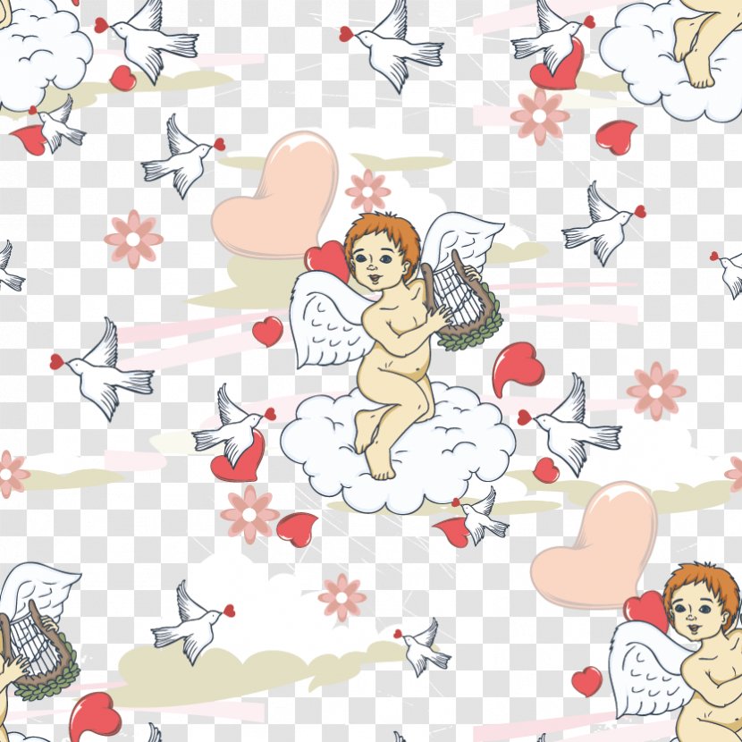 Cupid Heart Angel - Tree - Vector Love Transparent PNG