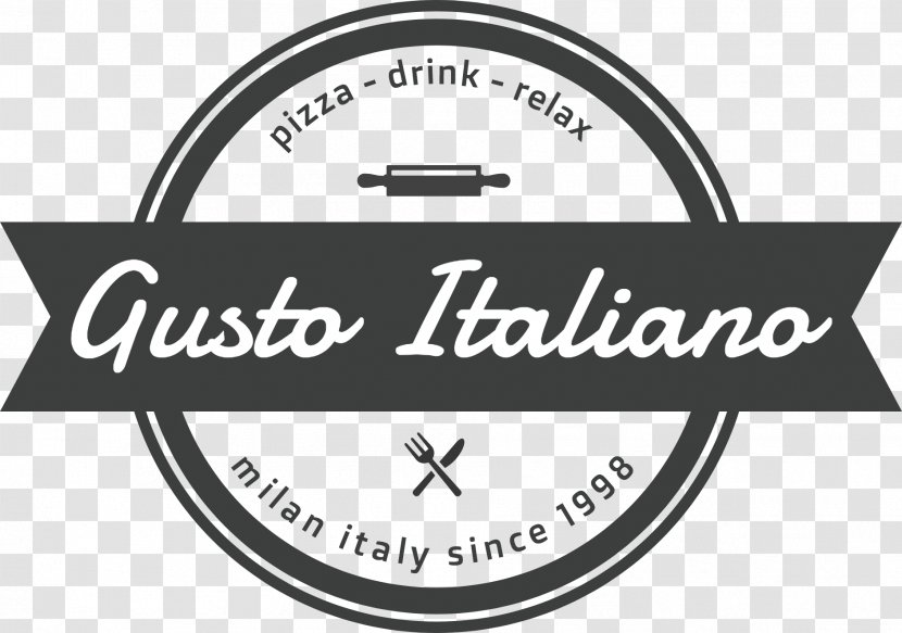 Organization Pizza Gusto Italiano Brand Logo Font - Black And White - Kebab Transparent PNG