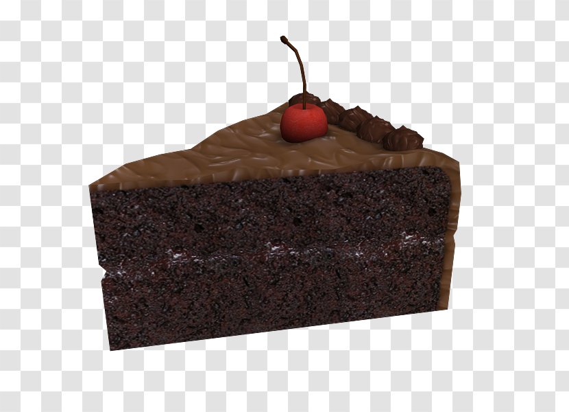 Flourless Chocolate Cake Sachertorte Fudge Brownie - Slice Transparent PNG