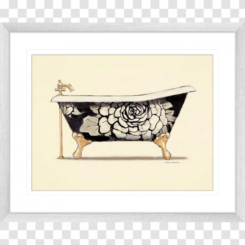 Bathroom Bathtub Painting Art - Room - Practical Wooden Tub Transparent PNG
