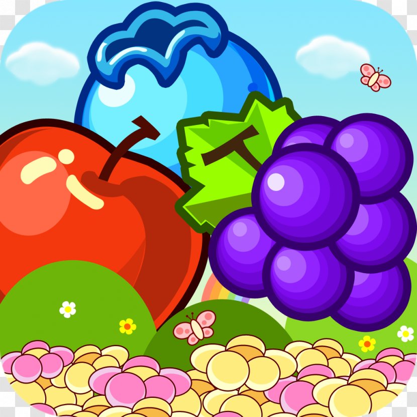 Grape Fruit Fire Character Clip Art - Purple - 水果party Transparent PNG