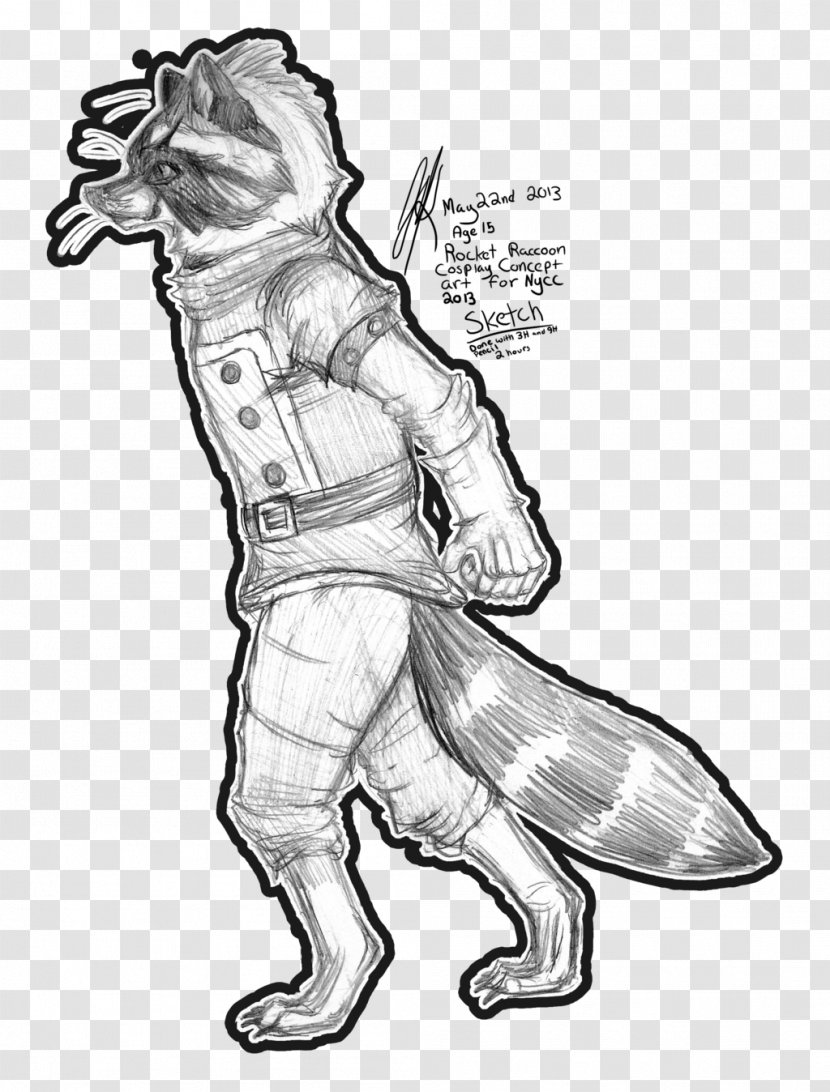 Rocket Raccoon Drawing Art Sketch Transparent PNG
