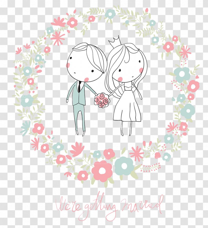 Wedding Invitation Clip Art - Tree - Cute Cartoon Character Design Transparent PNG
