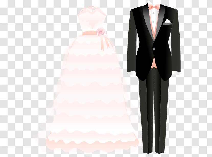 Tuxedo Suit Formal Wear Wedding Dress - Pink - Men And Women Suits Transparent PNG