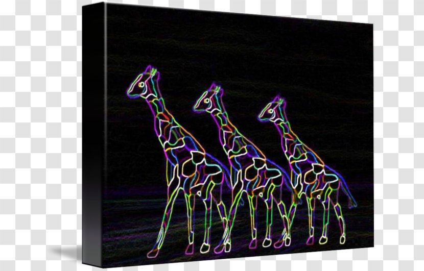 Giraffe - Purple Transparent PNG