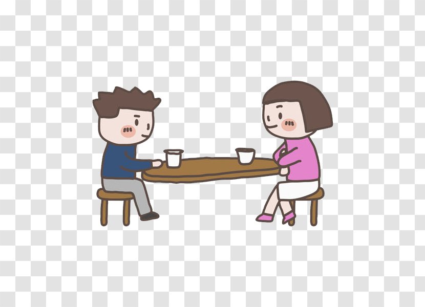 Cartoon Icon - Woman - Dining Men And Women Transparent PNG