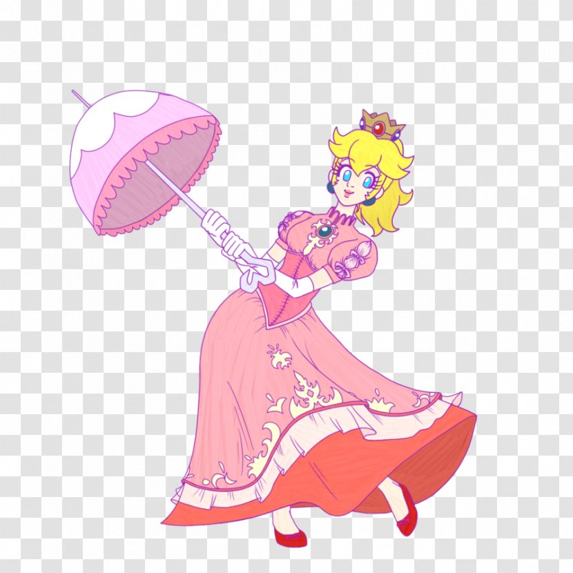 Princess Peach Painting DeviantArt - Airbrush Transparent PNG