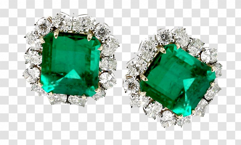 Earring Emerald Jewellery Gemstone Diamond Transparent PNG