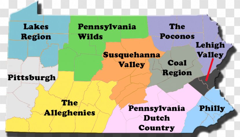 Pocono Mountains Regions Of Pennsylvania Bucks County, Philadelphia Coal Region - United States Geological Survey Transparent PNG