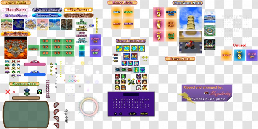 Mario Party 5 4 Super 2 3 - Menu Transparent PNG