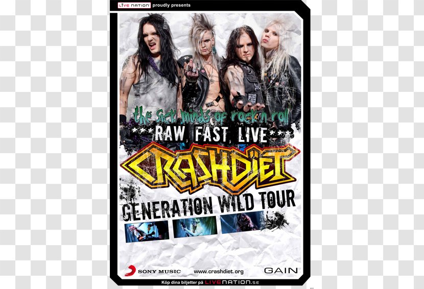 Crashdïet Generation Wild Rest In Sleaze The Unattractive Revolution Poster - Album - Tour Transparent PNG