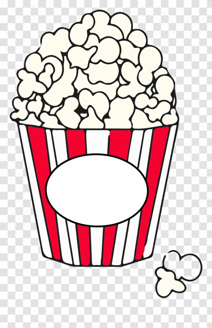 Popcorn Cartoon - Black And White - Icing Line Art Transparent PNG