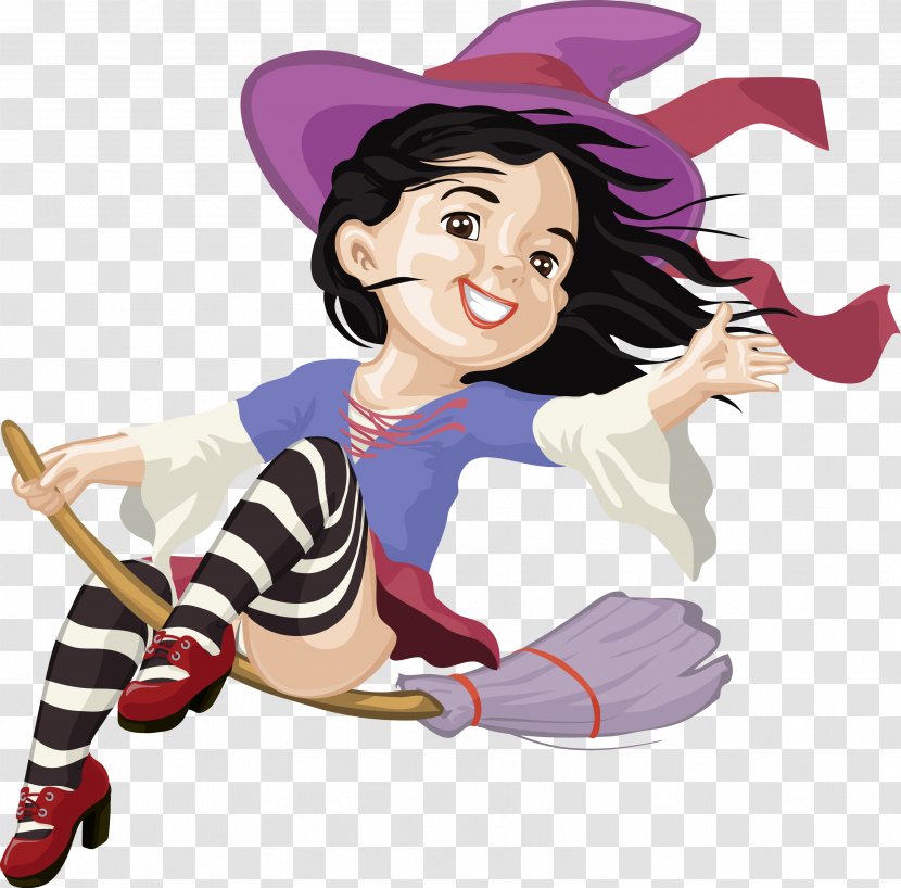 Witchcraft Cartoon Clip Art - Watercolor - Witch Transparent PNG