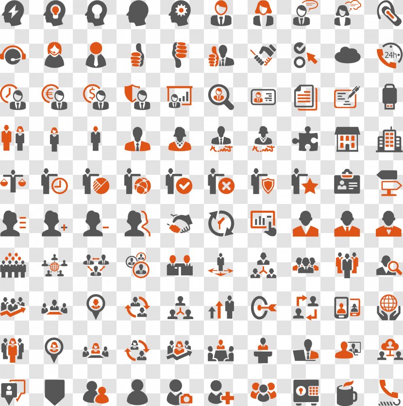 Download Icon - Design - Simple Flat Corporate Business People PPT Transparent PNG